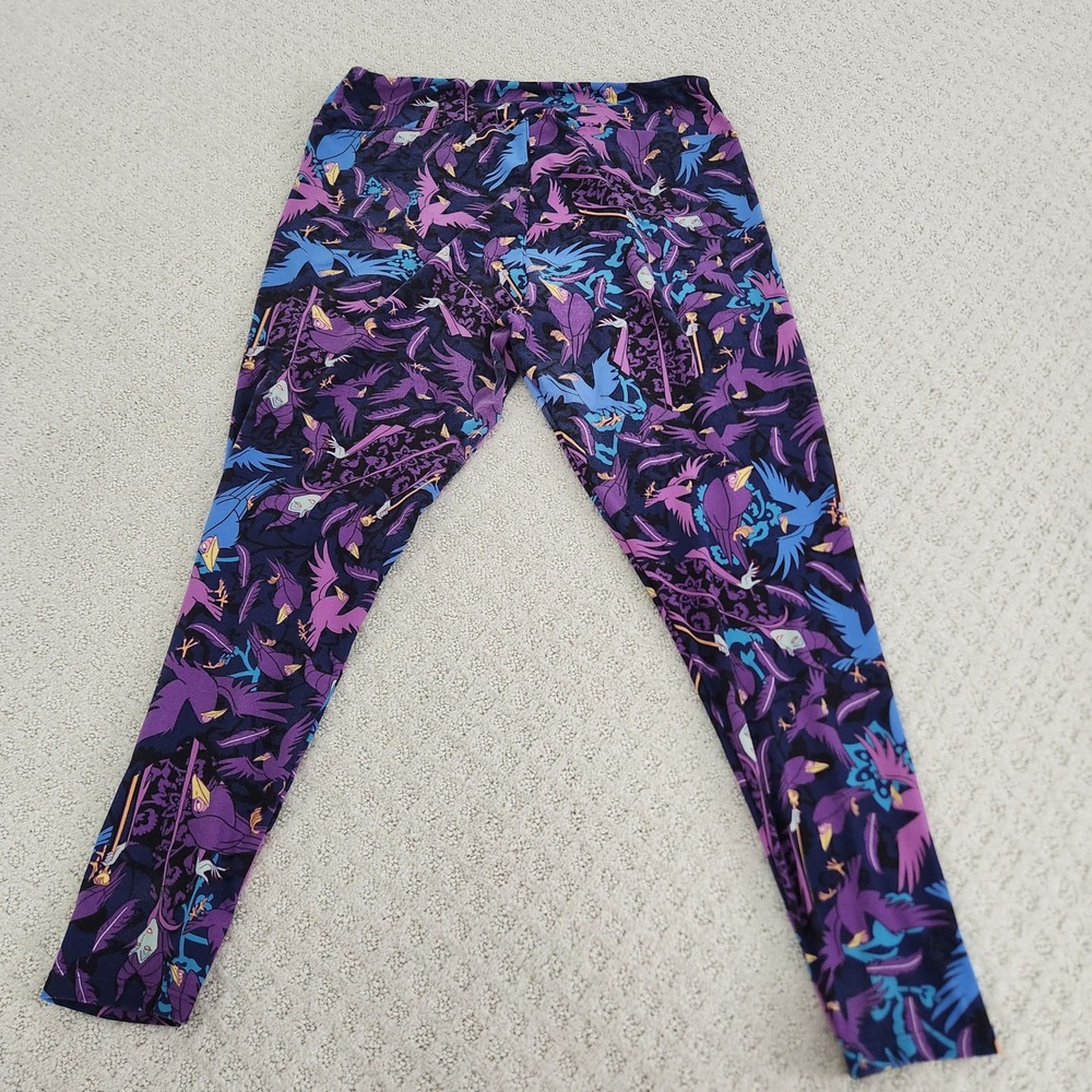 Disney Villains Maleficent Raven Leggings Purple Blue TC2 Plus Size